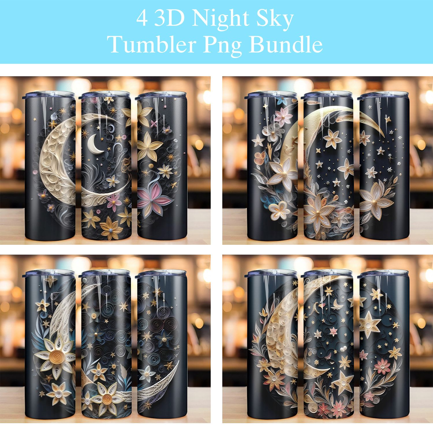 3d Bright Night Skies Tumbler Png 3d Bright Night Skies Tumbler Png