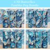 3d Butterfly Quilling Floral Tumbler Png