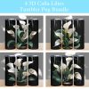 3d Calla Lilies Tumbler Png