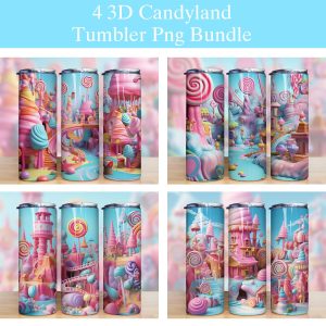 3d Candy Land Tumbler Png