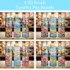 3d Carved Tropical Beach Life Tumbler Png