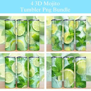 3d Cocktail Mojito Tumbler Png
