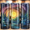 3d Colorful Nothern Light Tumbler Png
