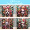 3d Day Of The Dead Sugar Skull Catrina Tumbler Png
