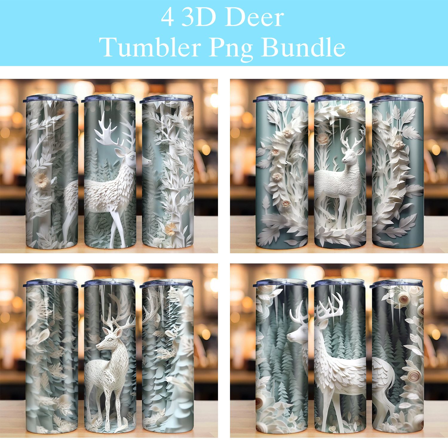 3d Deer Forest Tumbler Png 3d Deer Forest Tumbler Png