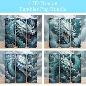 3d Dragon Tumbler Png