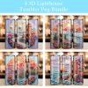 3d Embroidered Lighthouse Tumbler Png