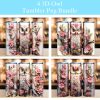 3d Embroidered Owl Tumbler Png