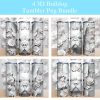 3d French Bulldog And Flowers Tumbler Png