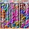 3d Glitter Vibrant Color Tumbler Png