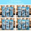 3d Group Of Dolphins Tumbler Png