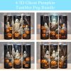 3d Halloween Ghost And Pumpkin Tumbler Png
