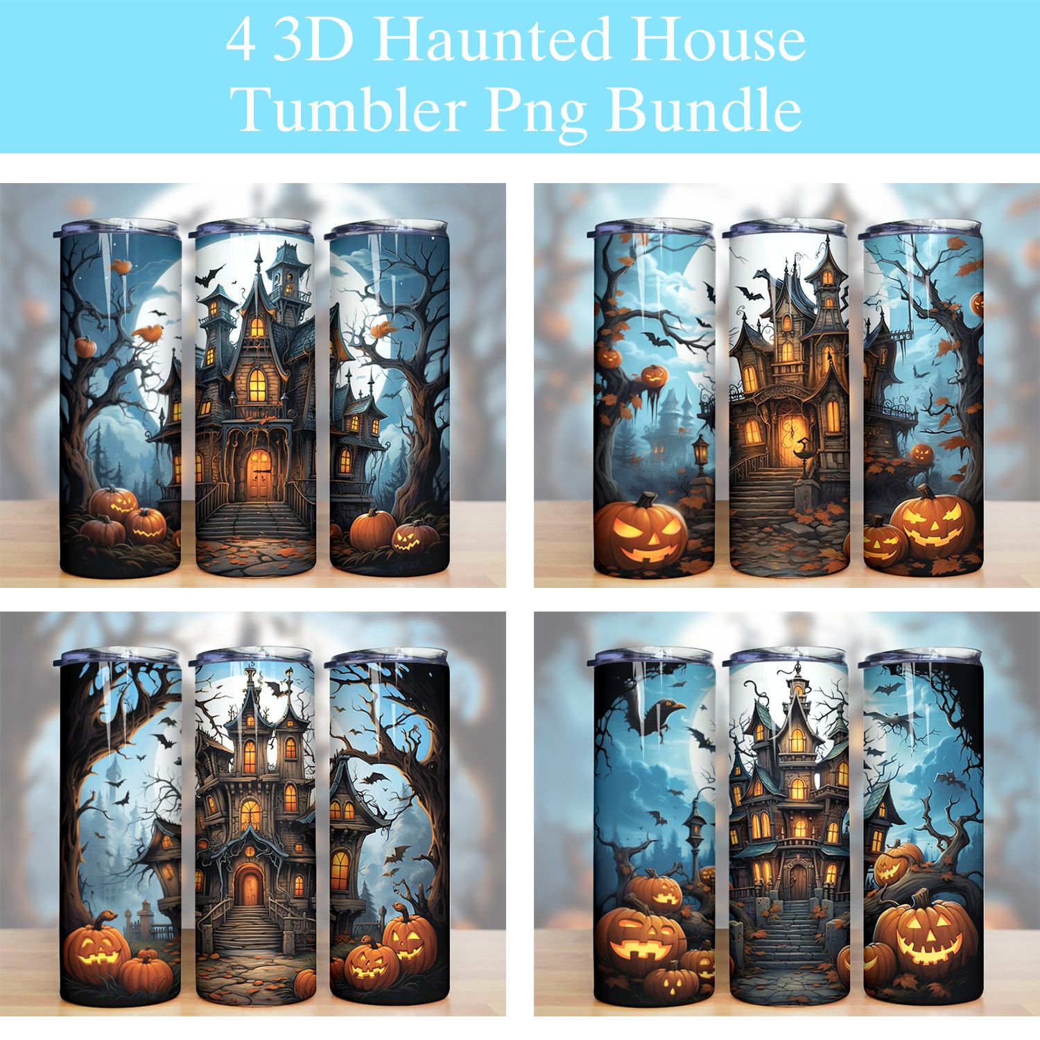3d Halloween Haunted House Tumbler Png 2 3d Halloween Haunted House Tumbler Png 2