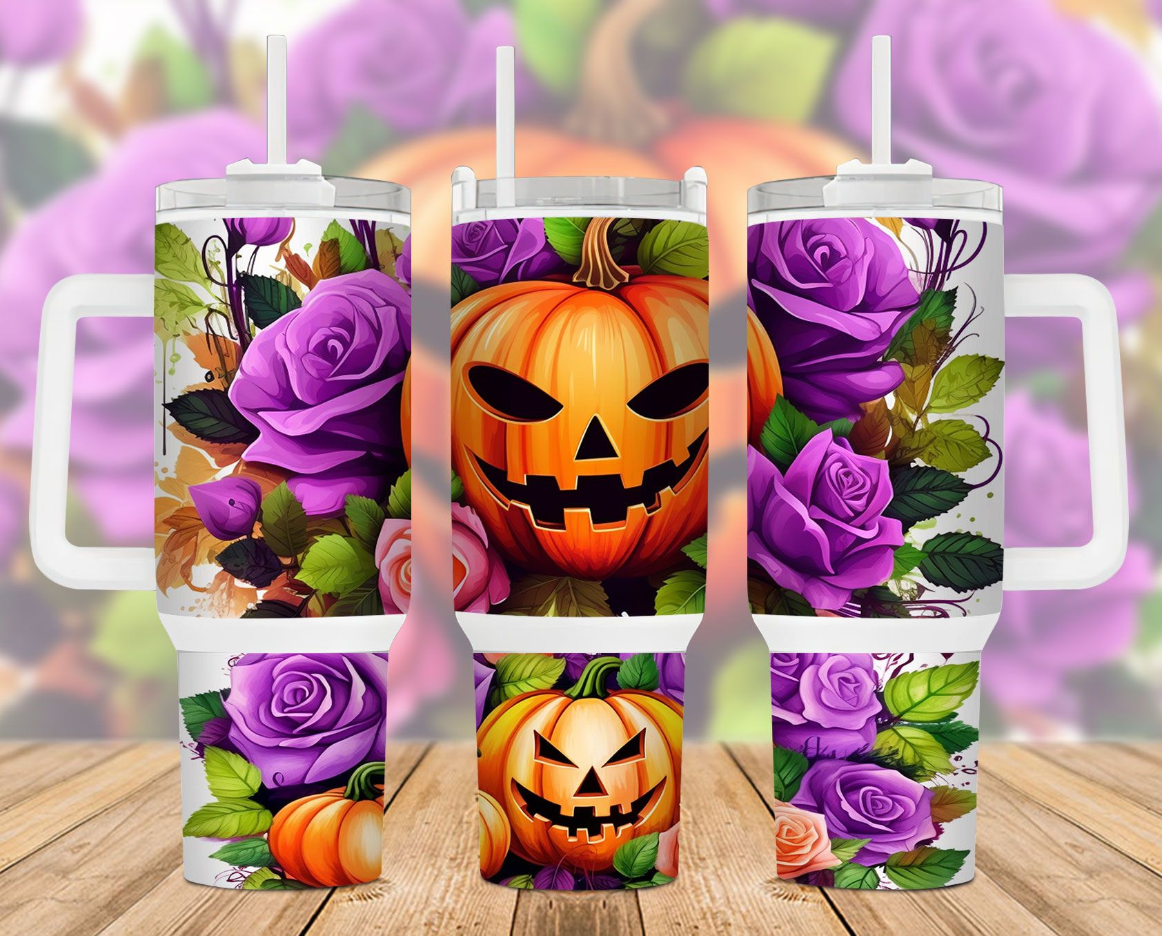 3d Halloween Pumpkin 40 Oz 2 Piece Tumbler Wrap 3d Halloween Pumpkin 40 Oz 2 Piece Tumbler Wrap