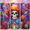 3d Halloween Skeleton Tumbler Png