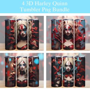 3d Harley Quinn Tumbler Png