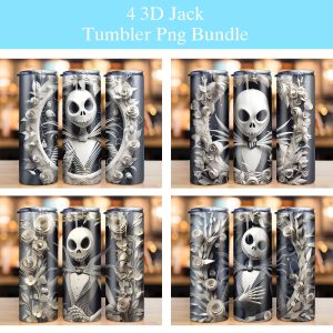 3d Horror Movie Jack Skellington Tumbler Png