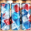 3d Ices Cubes Red Blue Tumbler Png