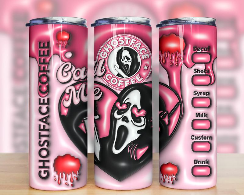 3d Infated Horror Ghost Tumbler Png 3d Infated Horror Ghost Tumbler Png