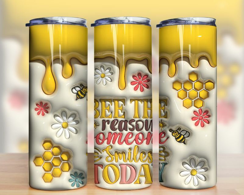 3d Inflated Bee The Reason Someone Smiles Tumbler Png 3d Inflated Bee The Reason Someone Smiles Tumbler Png