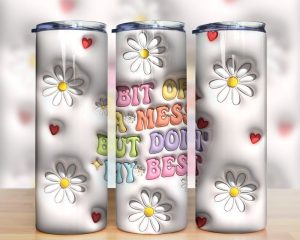 3d Inflated Bit Of A Mess Tumbler Png