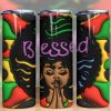 3d Inflated Black Girl Tumbler Png