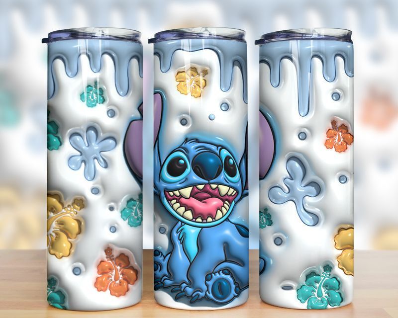 3d Inflated Cartoon Stitch Tropical Tumbler Png 3d Inflated Cartoon Stitch Tropical Tumbler Png