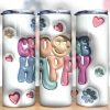 3d Inflated Choose Happy Tumbler Png