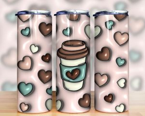 3d Inflated Coffee Tumbler Png