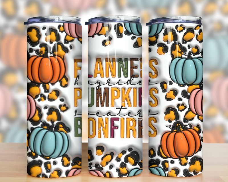 3d Inflated Flannels Pumpkins Tumbler Png 3d Inflated Flannels Pumpkins Tumbler Png