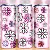 3d Inflated Floral Pink Tumbler Png