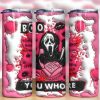 3d Inflated Ghostface Pink Horror Tumbler Png