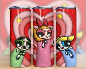 3d Inflated Girls Tumbler Png