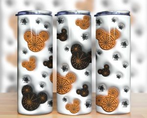 3d Inflated Halloween Mouse Tumbler Png
