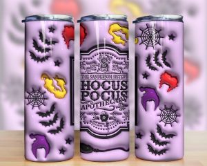 3d Inflated Hocus Pocus Purple Tumbler Png