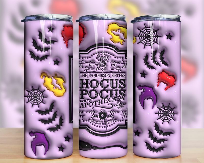 3d Inflated Hocus Pocus Purple Tumbler Png 3d Inflated Hocus Pocus Purple Tumbler Png