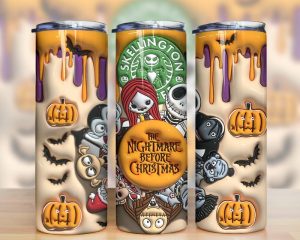 3d Inflated Horror Character Nightmare Tumbler Png