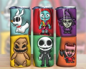 3d Inflated Horror Characters Jack Friends Tumbler Png