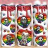 3d Inflated Horror Characters Rainbow Tumbler Png