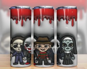 3d Inflated Horror Tumbler Png