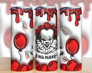 3d Inflated It Clown Tumbler Png