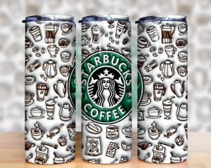 3d Inflated Mocha Coffee Tumbler Png