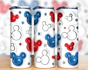 3d Inflated Mouse Mickey Cartoon Tumbler Png