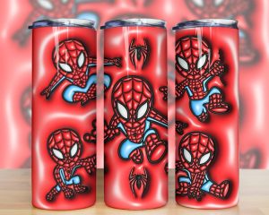 3d Inflated Movie Character Spider Man Tumbler Png