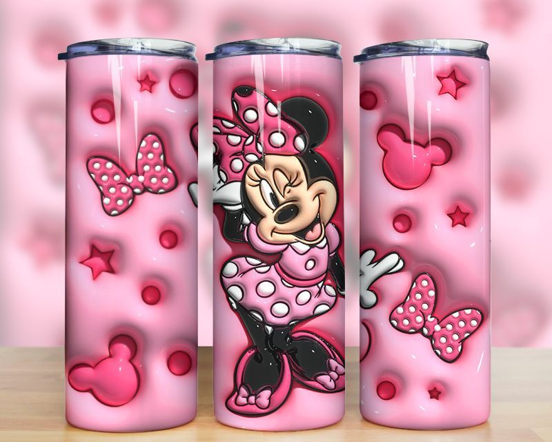 3d Inflated Pink Minnie Mouse Tumbler Png 3d Inflated Pink Minnie Mouse Tumbler Png