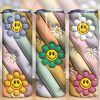 3d Inflated Smile Face Flowers Tumbler Png 2