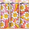 3d Inflated Smiley Daisies Tumbler Png
