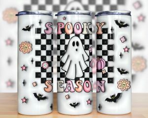 3d Inflated Spooky Season Tumbler Png