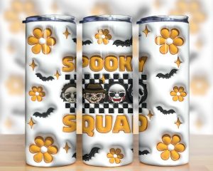 3d Inflated Spooky Squad Tumbler Png