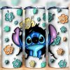3d Inflated Stitch Tumbler Png